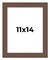 11x14 Wide Barnwood Picture Frame with UV-Resistant Acrylic & Acid Free Backing, Available in 6 Paint Finishes - Grey, Brown, White, and Black